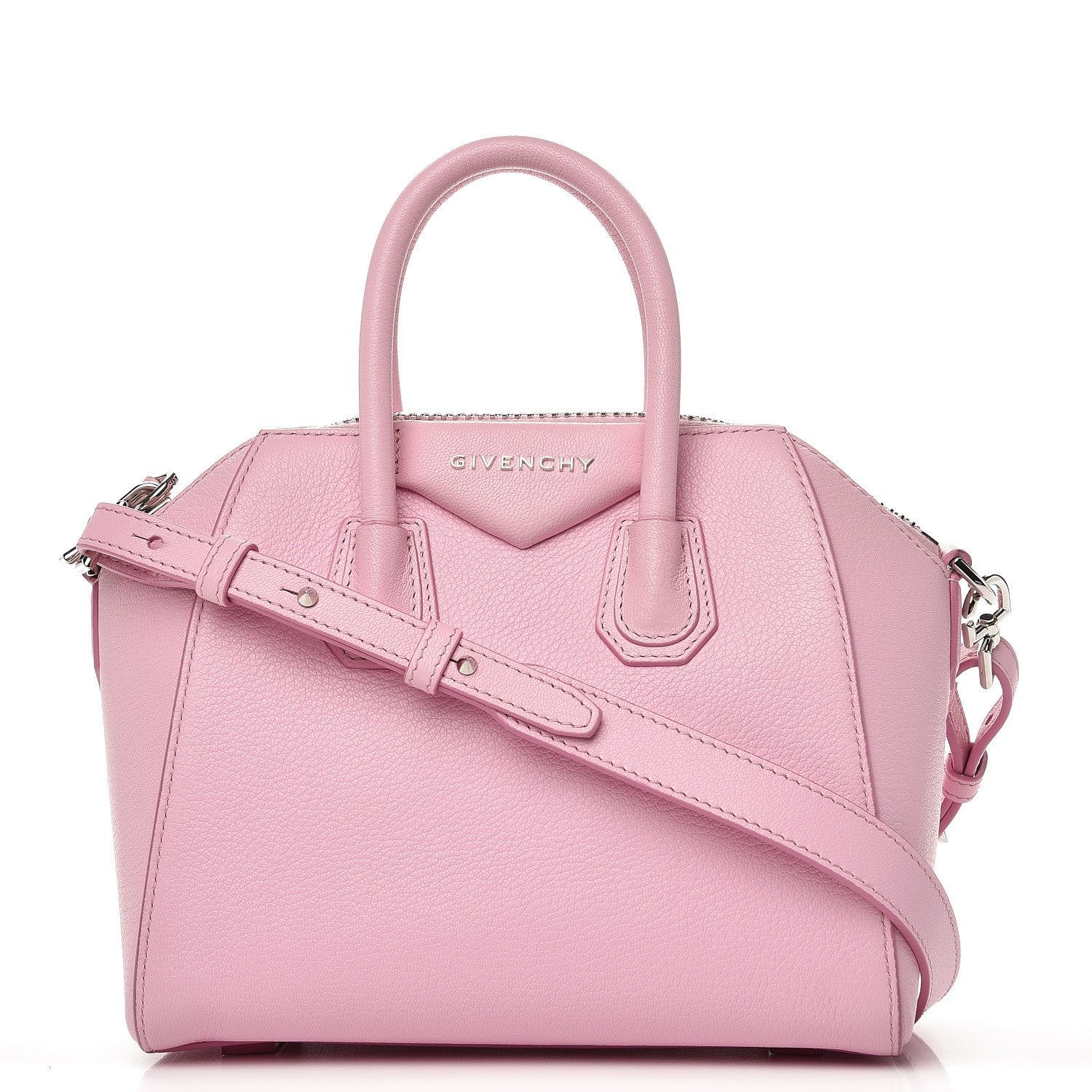 Givenchy Sugar Goatskin Mini Antigona Bright Pink 1 of 13