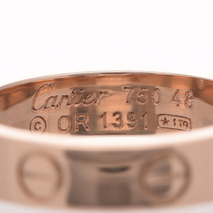Cartier 18K Pink Gold Diamond 4mm LOVE Ring 48 4.25 4 of 4