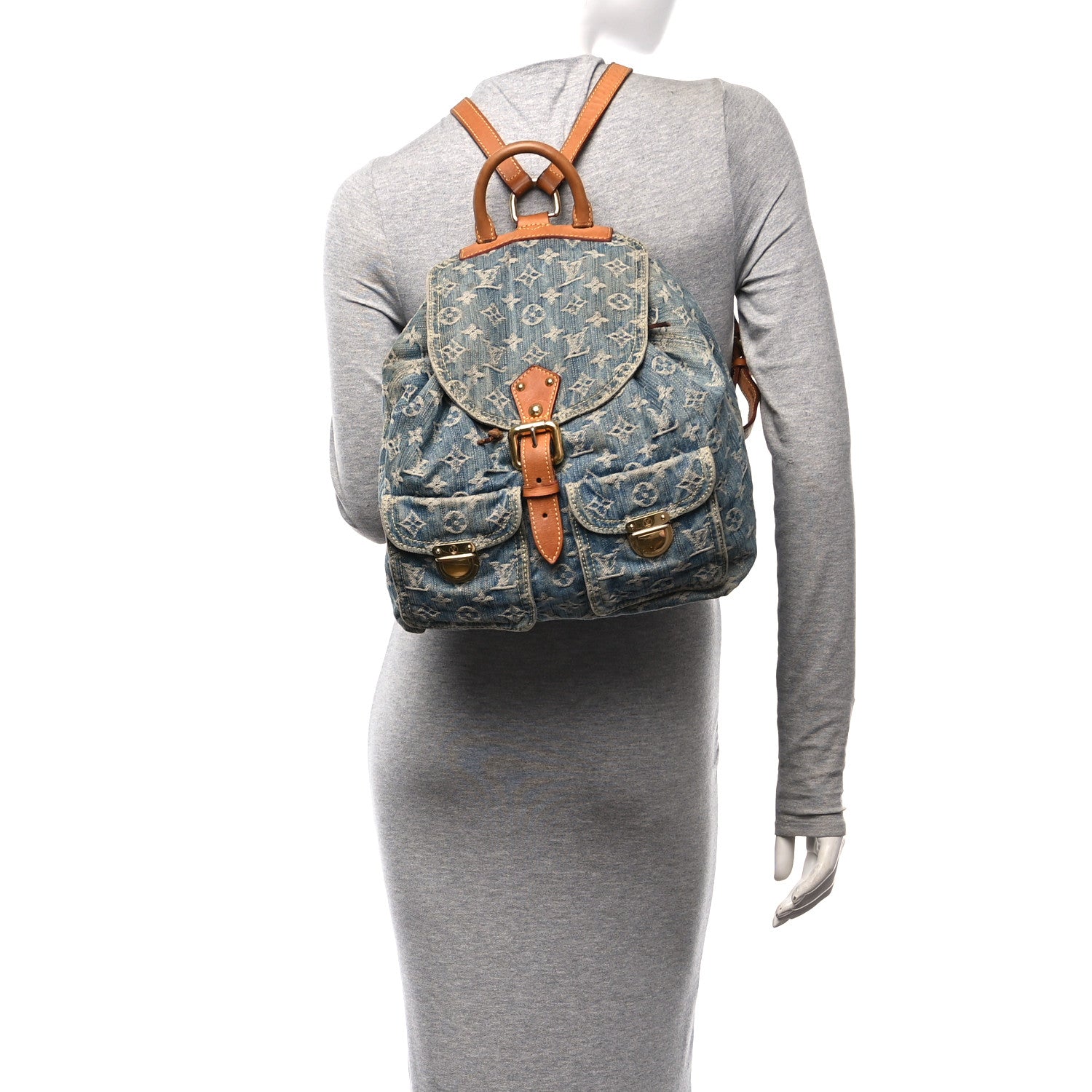 Louis Vuitton Denim Sac a Dos Backpack GM Blue 2 of 11