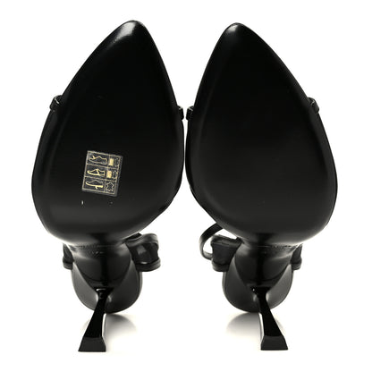 Saint Laurent Tulle Missy 110 Ankle Strap Sandals 37.5 Black 6 of 9