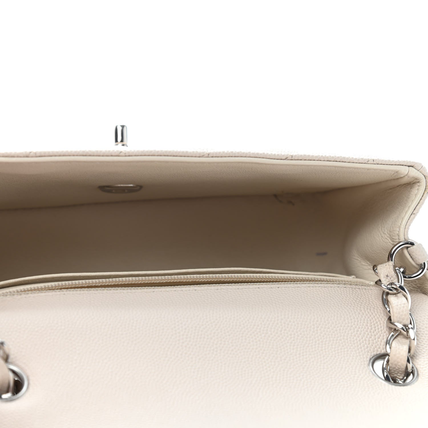 Chanel Caviar Quilted Mini Rectangular Flap White 4 of 4