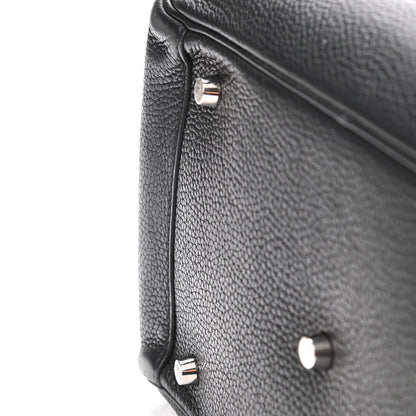 Hermes Taurillon Clemence Verso Lindy 30 Black Toffee 17 of 20