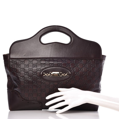 Gucci Guccissima Medium Punch Top Handle Tote Brown 3 of 12