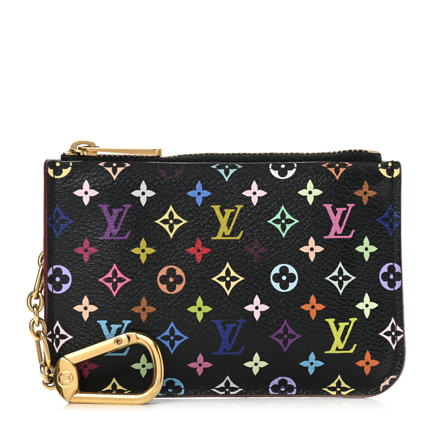 Louis Vuitton Monogram Multicolor Key Pouch Black Violet 1 of 10