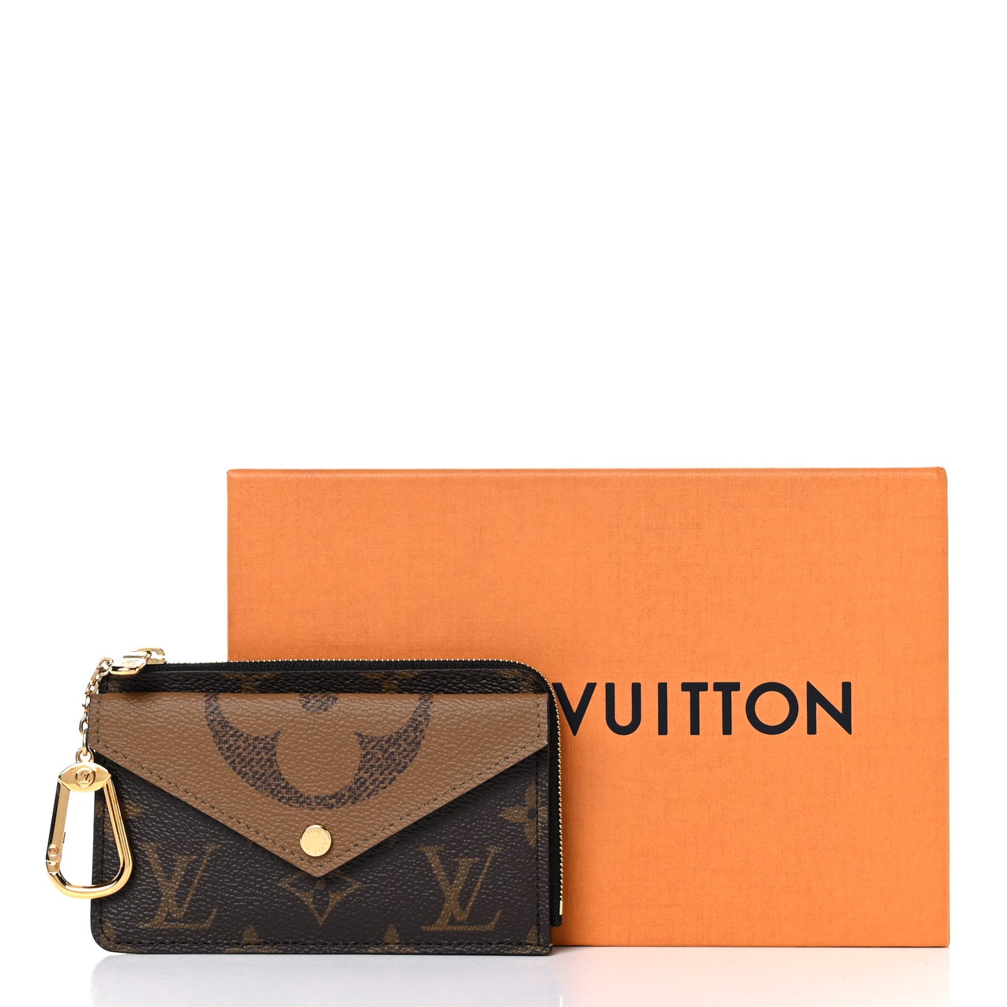 Reverse Monogram Recto Verso Card Holder Brown