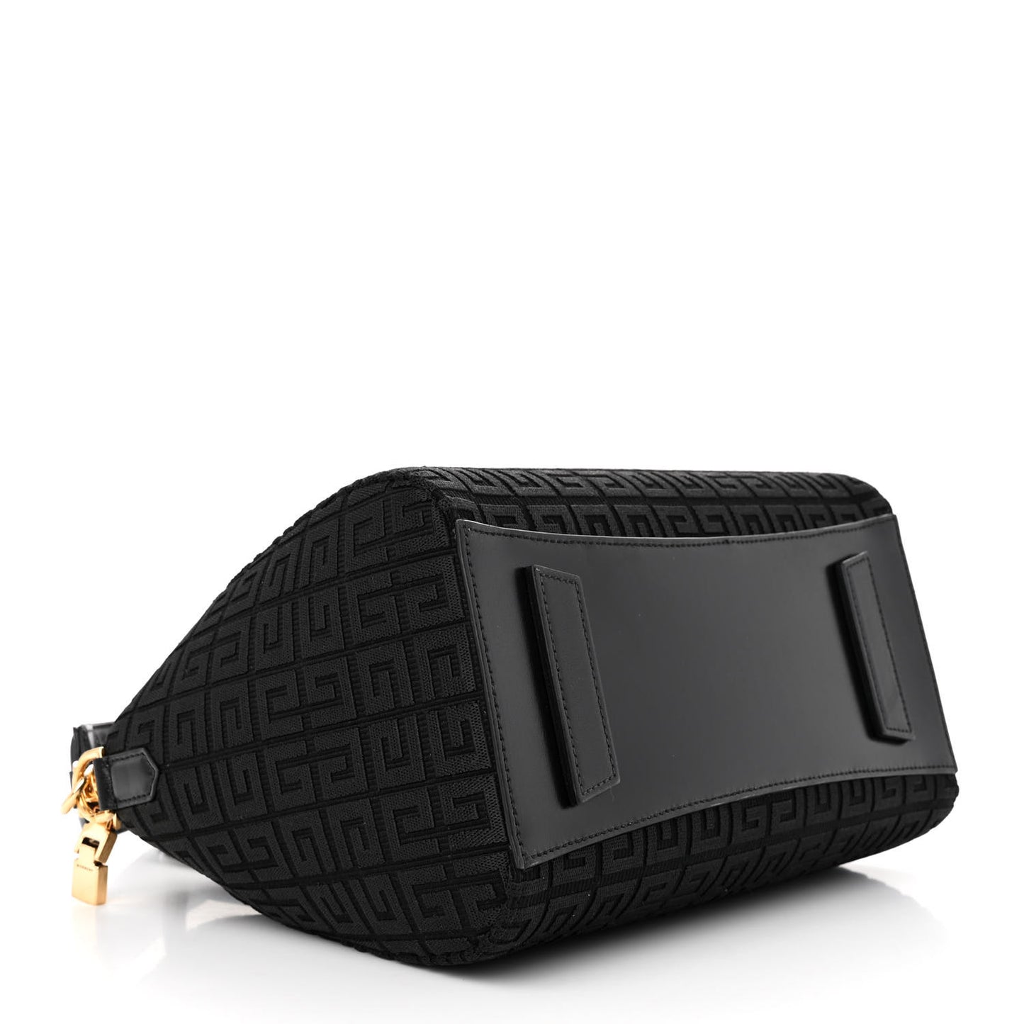 Calfskin Jacquard Fabric 4G Small Antigona Black