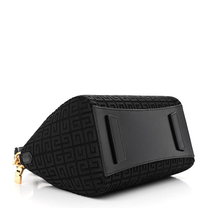 Givenchy Calfskin Jacquard Fabric 4G Small Antigona Black 4 of 13