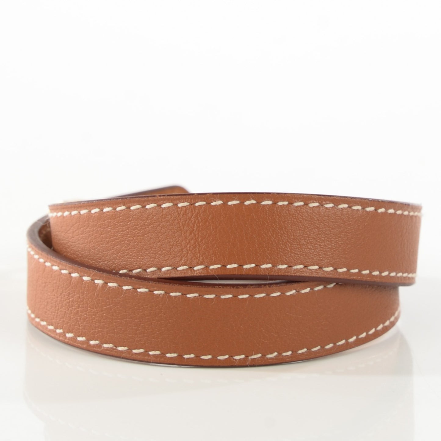 Barenia Kelly Double Tour Bracelet M Fauve