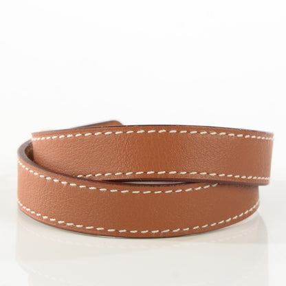 Hermes Barenia Kelly Double Tour Bracelet M Fauve 3 of 7
