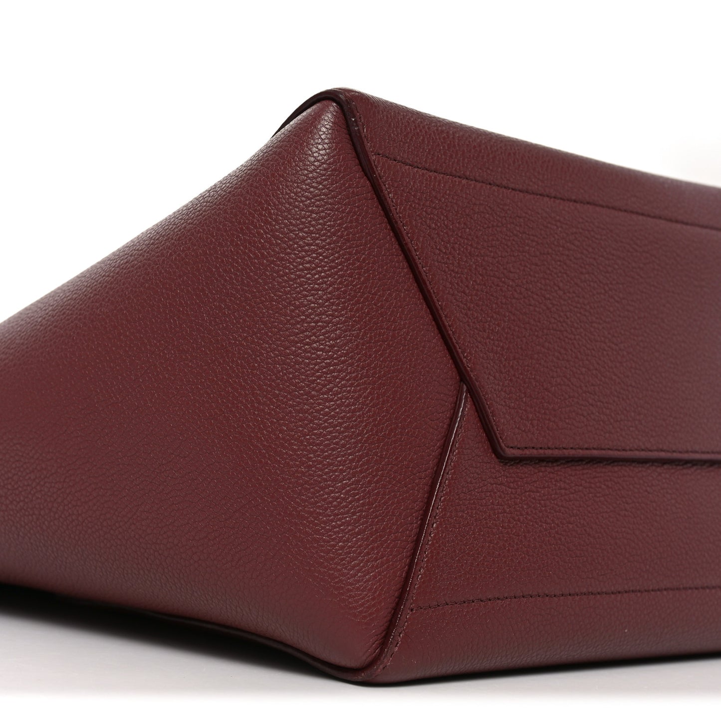 Soft Grained Calfskin Sangle Bucket Bag Light Burgundy