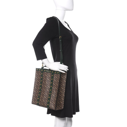 Burberry E-Canvas Monogram Studded Medium Portrait Tote Bag 2 of 9