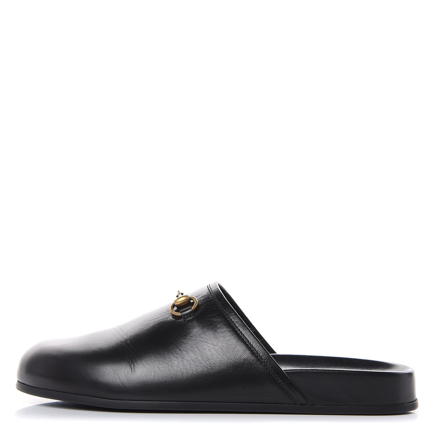 Gucci Malaga Kid Womens Horsebit River Slippers 39 Black 1 of 8