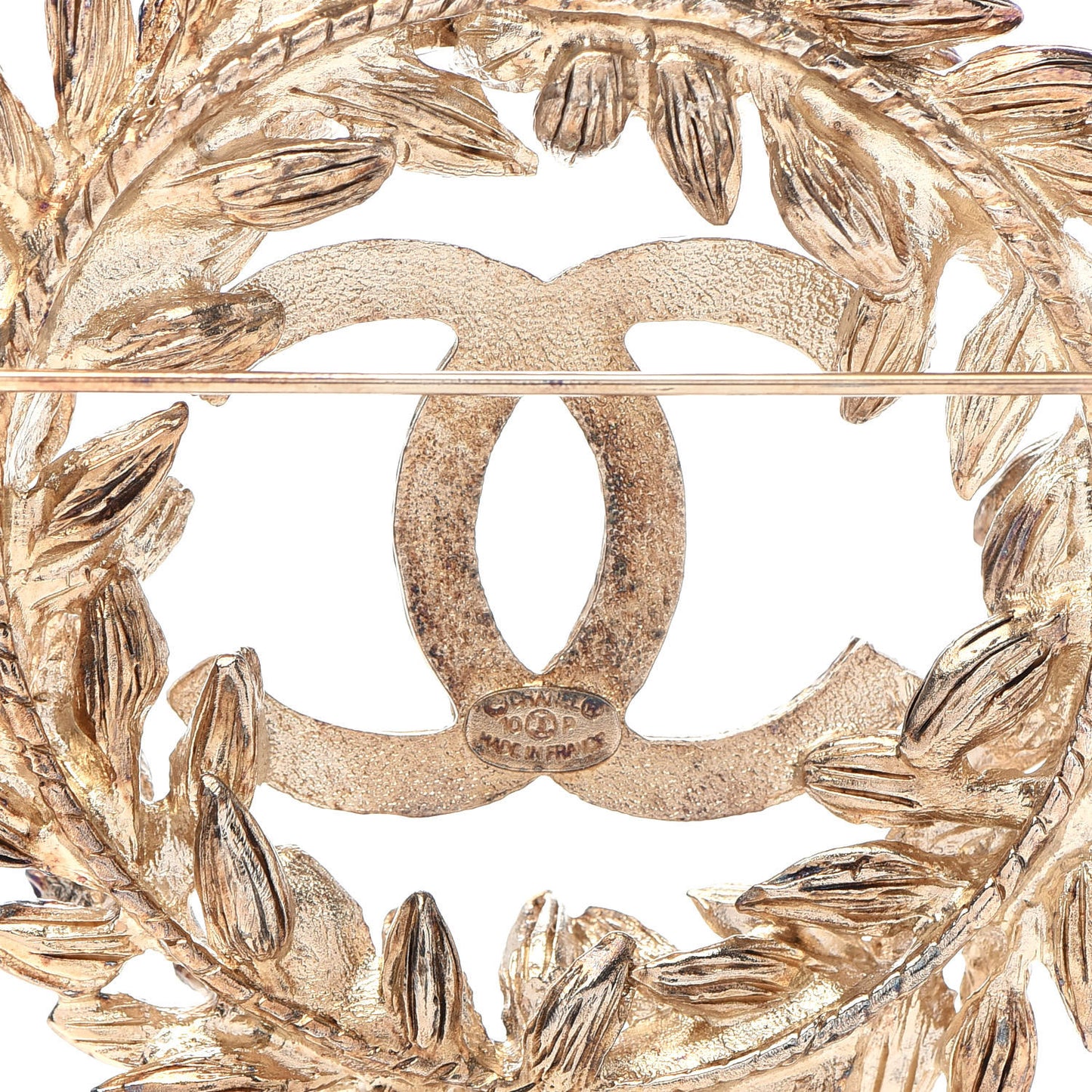 Crystal CC Sheath of Wheat Brooch Gold