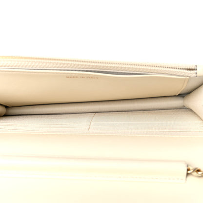 Chanel Caviar Quilted Boy Wallet On Chain WOC White 5 of 15