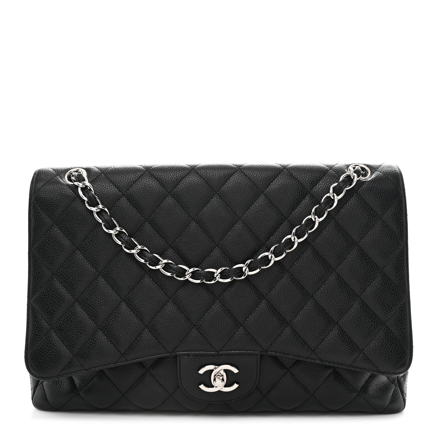Chanel Caviar Maxi Single Flap Black 2 of 19