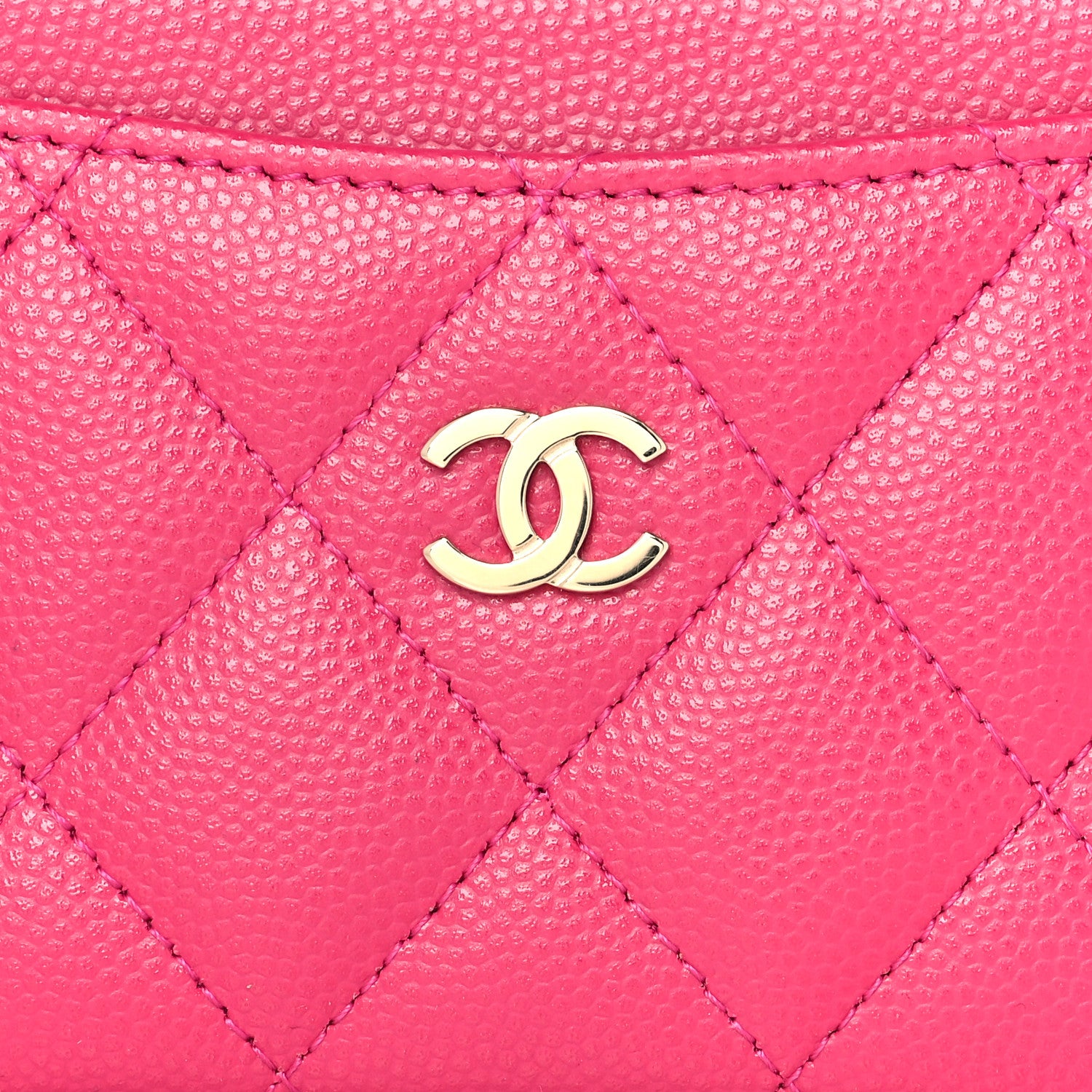 Chanel Caviar Quilted Card Holder Fuchsia 6 of 7
