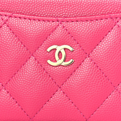 Chanel Caviar Quilted Card Holder Fuchsia 6 of 7
