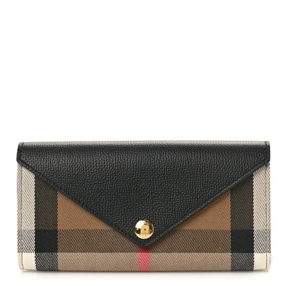 Burberry Vintage Check Grain Calfskin Halton Wallet Black 1 of 8