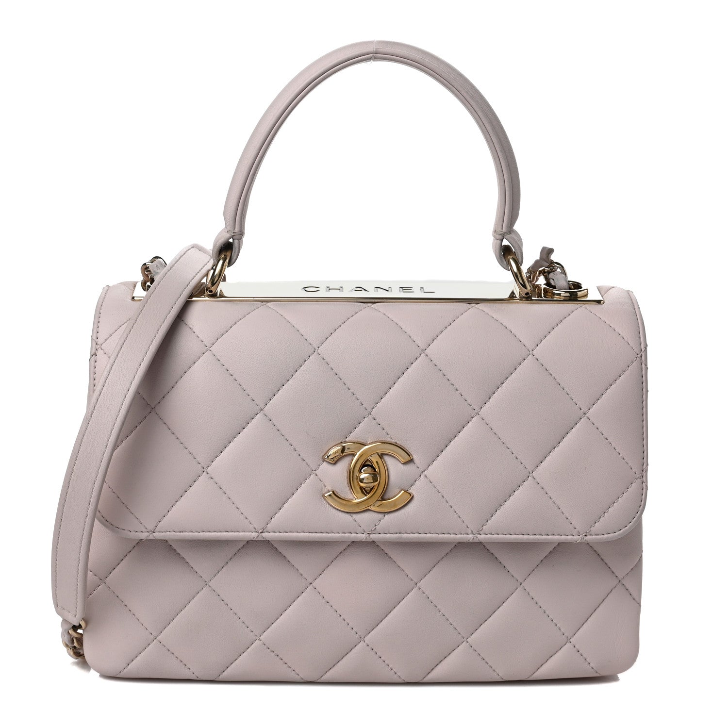Chanel Lambskin Quilted Small Trendy CC Flap Dual Handle Bag Lilac 1 of 10