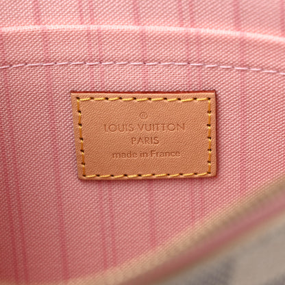 Louis Vuitton Damier Azur Neverfull MM GM Pochette Rose Ballerine 6 of 8