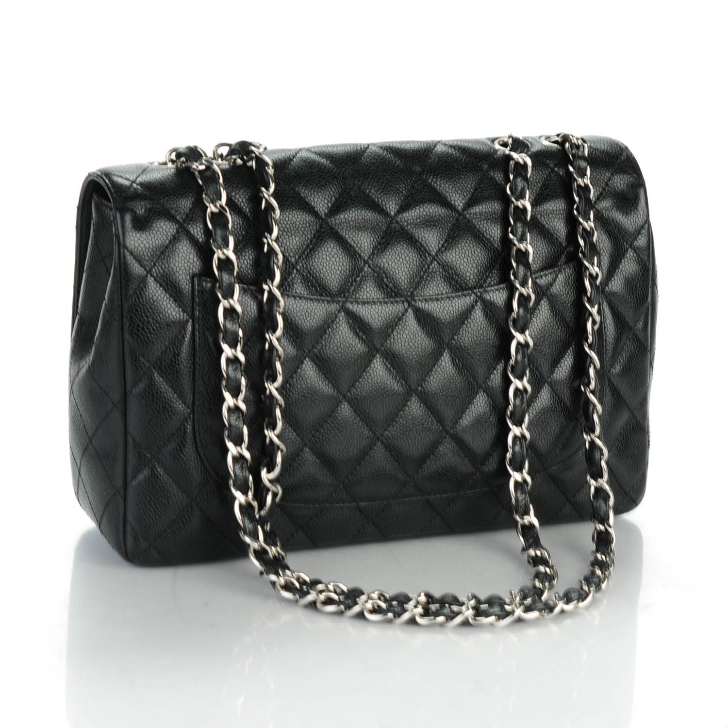 Chanel Caviar Quilted Jumbo Single Flap Black 3 of 7
