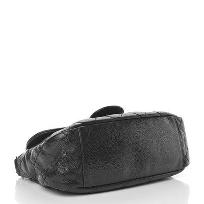 Chanel Glazed Calfskin Stitched On The Road Flap Black 4 of 14