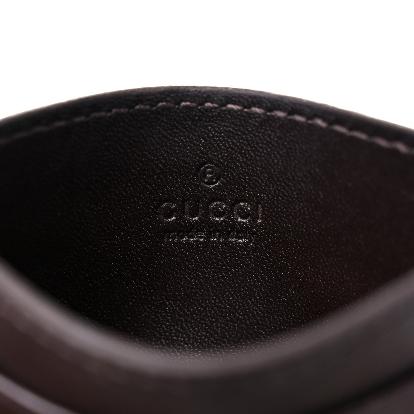 Microguccissima Card Holder Dark Brown