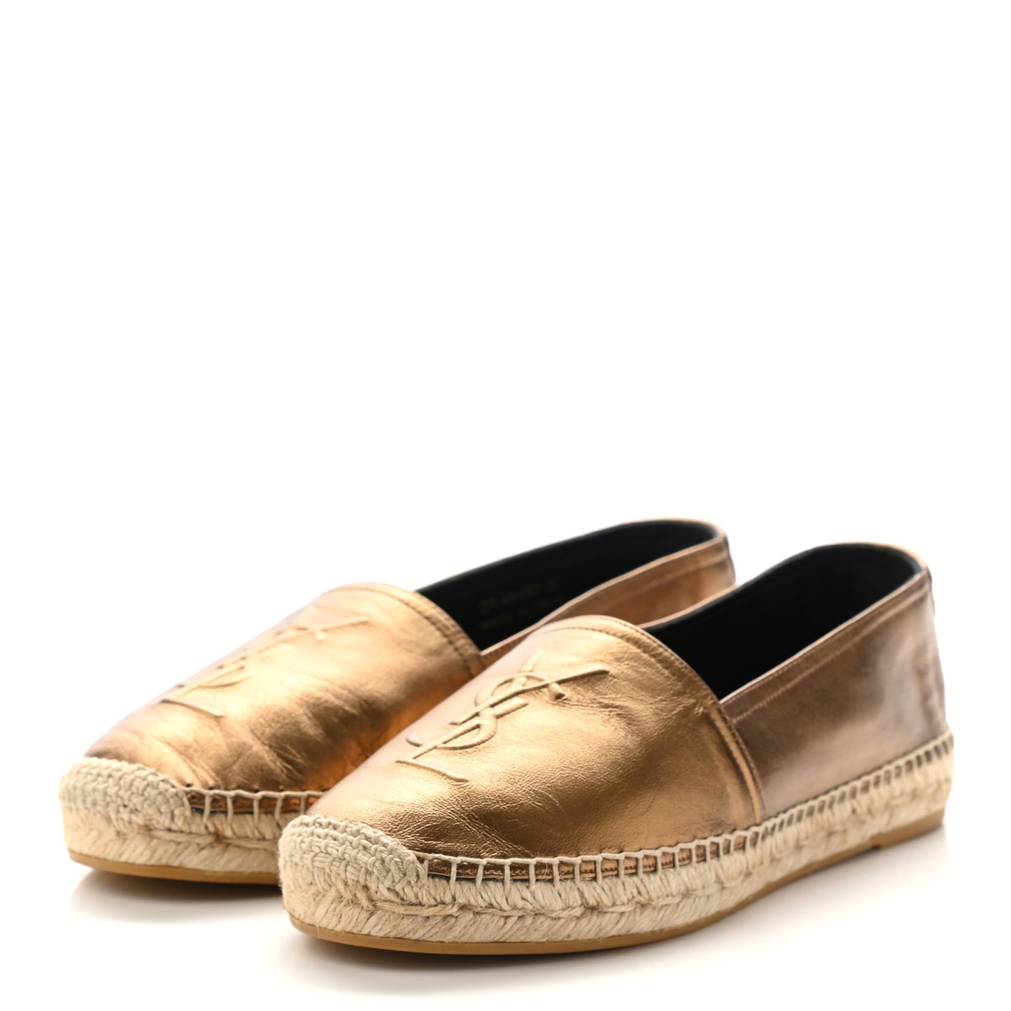 Metallic Lambskin Monogram Espadrilles 36 Metal Carry