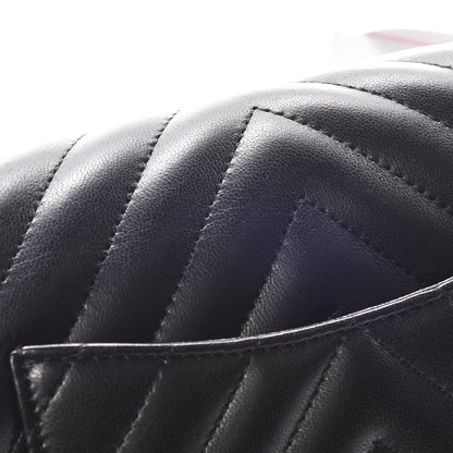 Chanel Lambskin Chevron Quilted Mini Rectangular Flap Black 14 of 17
