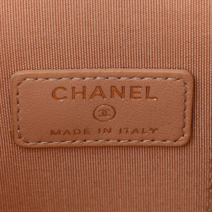 Chanel Lambskin Quilted Top Handle Mini Vanity Case With Chain Beige 6 of 11