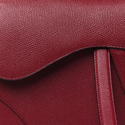 Christian Dior Grained Calfskin Saddle Bag Red 8 of 11