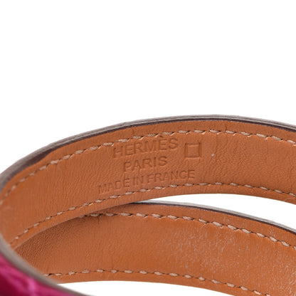 Hermes Shiny Alligator Kelly Double Tour Bracelet S Fuchsia 4 of 7