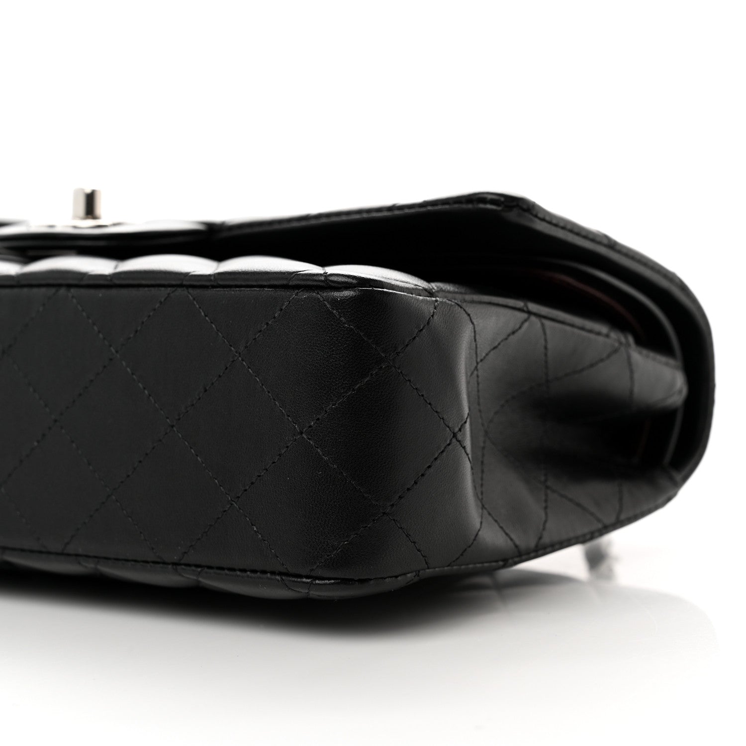 Chanel Lambskin Quilted Medium Double Flap Black 9 of 9