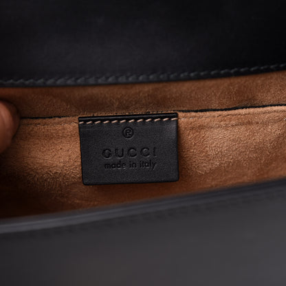 Gucci Calfskin Mini Sylvie Top Handle Bag Black 7 of 12