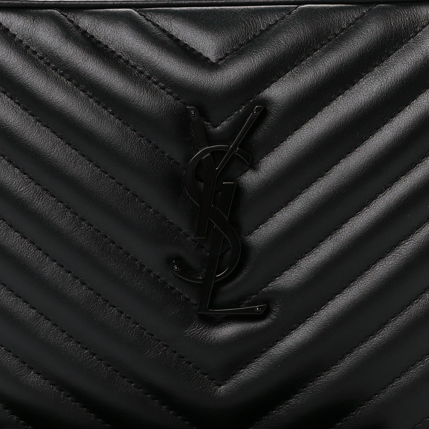 Calfskin Matelasse Monogram Monochrome Lou Camera Bag Black