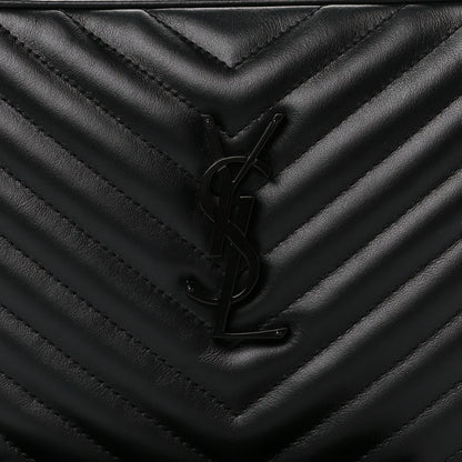 Saint Laurent Calfskin Matelasse Monogram Monochrome Lou Camera Bag Black 8 of 10
