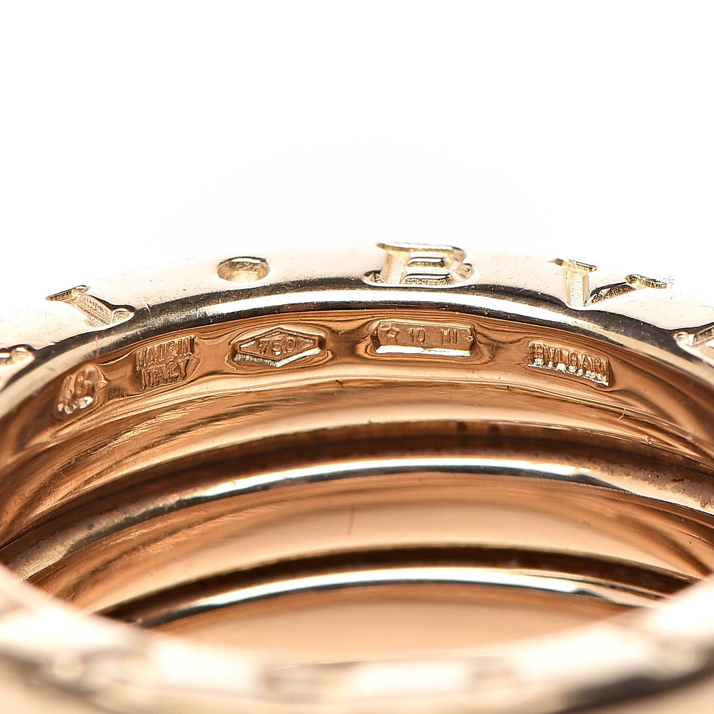 18K Yellow Gold B.Zero1 Four-Band Ring 48 4.5