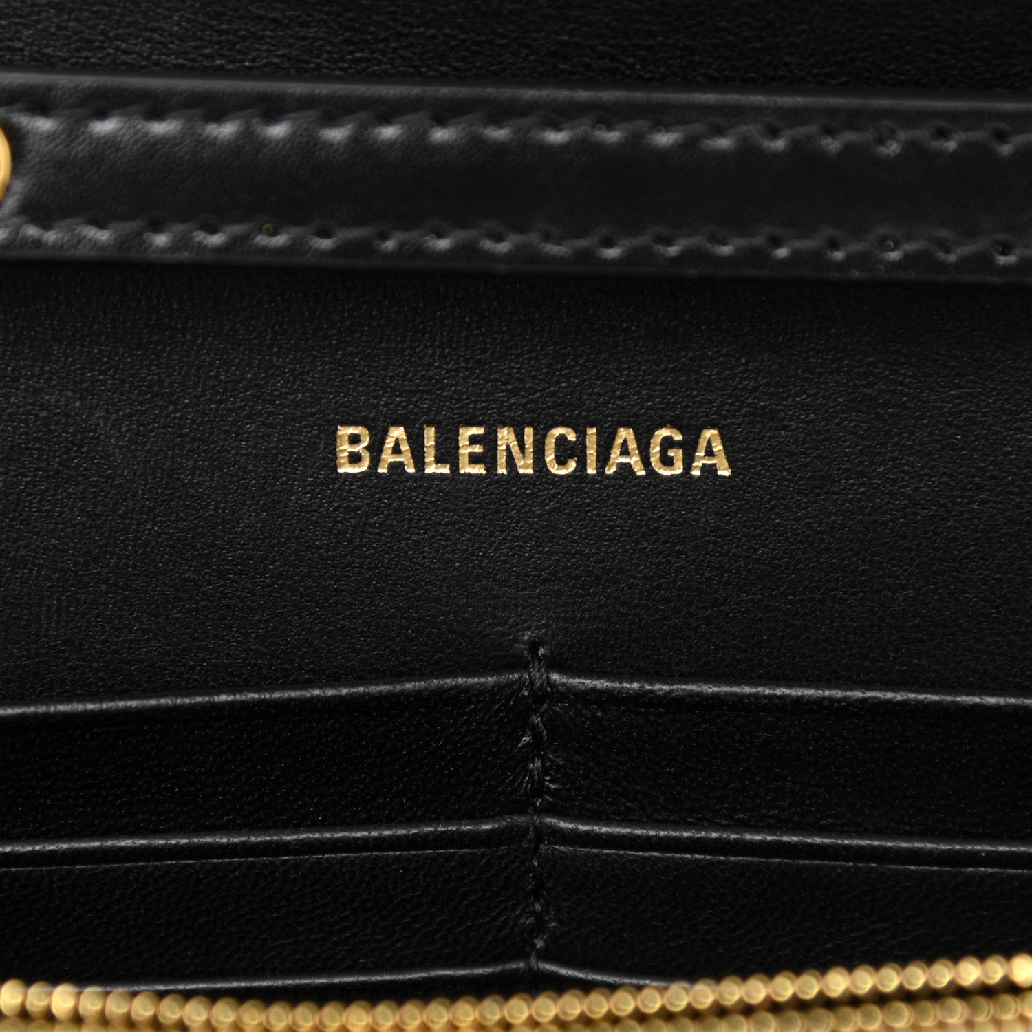 Balenciaga Shiny Box Calfskin Hourglass Chain Bag Black 6 of 9