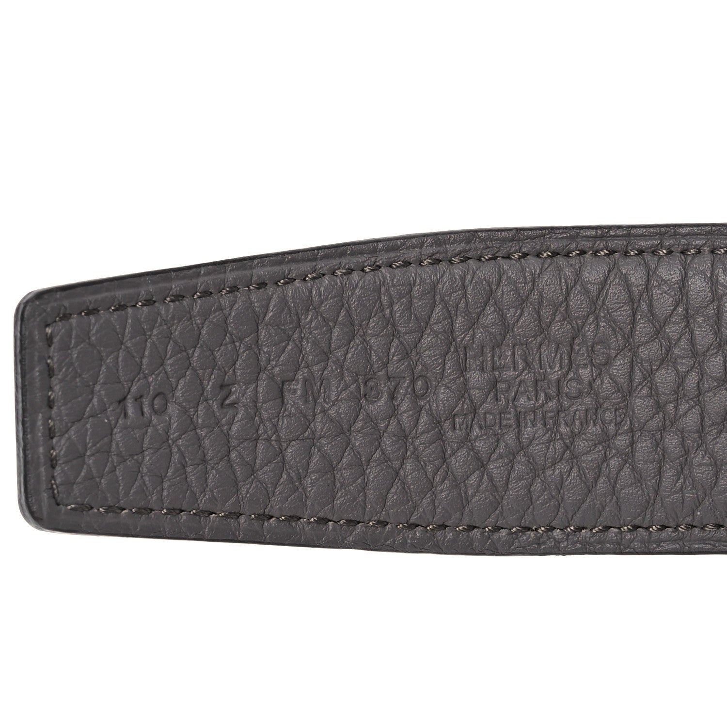 Hermes Box Togo 32mm Belt Strap 110 Black Etain 5 of 7