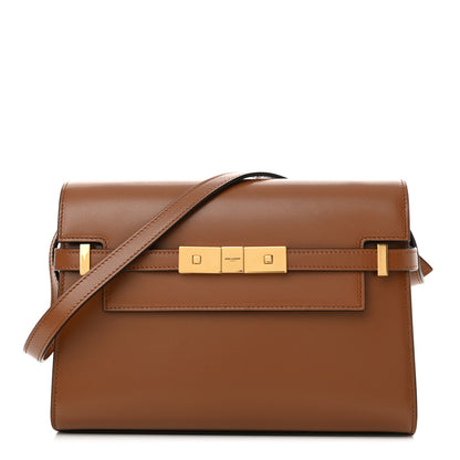 Saint Laurent Smooth Calfskin Small Manhattan Shoulder Bag Cognac 1 of 10