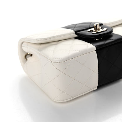 Chanel Lambskin Quilted Mini Rectangular Flap White Black 9 of 11