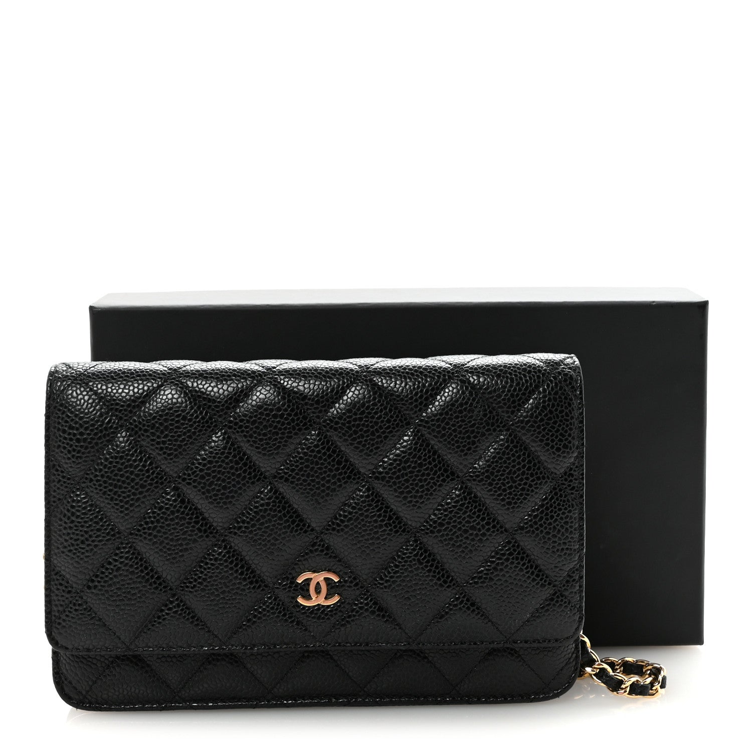 Chanel Caviar Quilted Wallet On Chain WOC Black 12 of 12