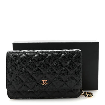Chanel Caviar Quilted Wallet On Chain WOC Black 12 of 12