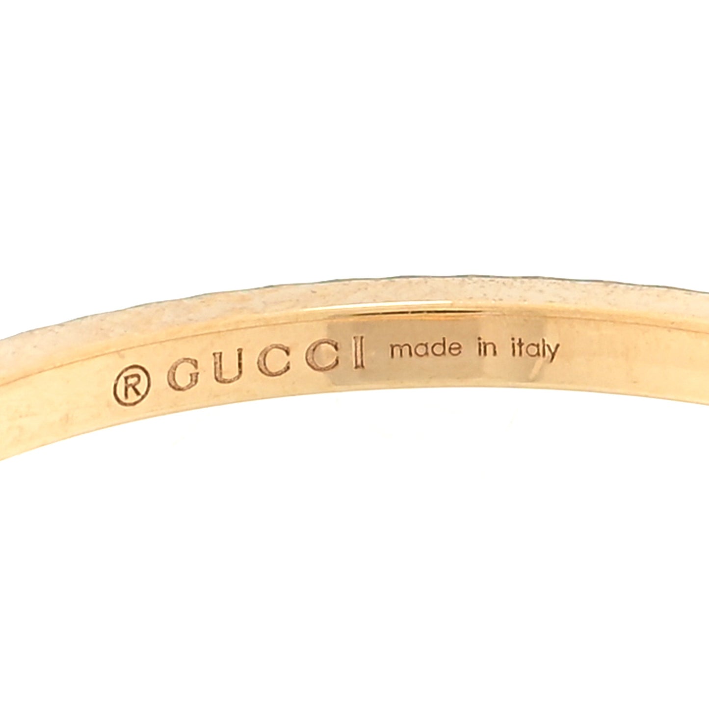 18K Yellow Gold GG Running Charm Ring 49 4.75