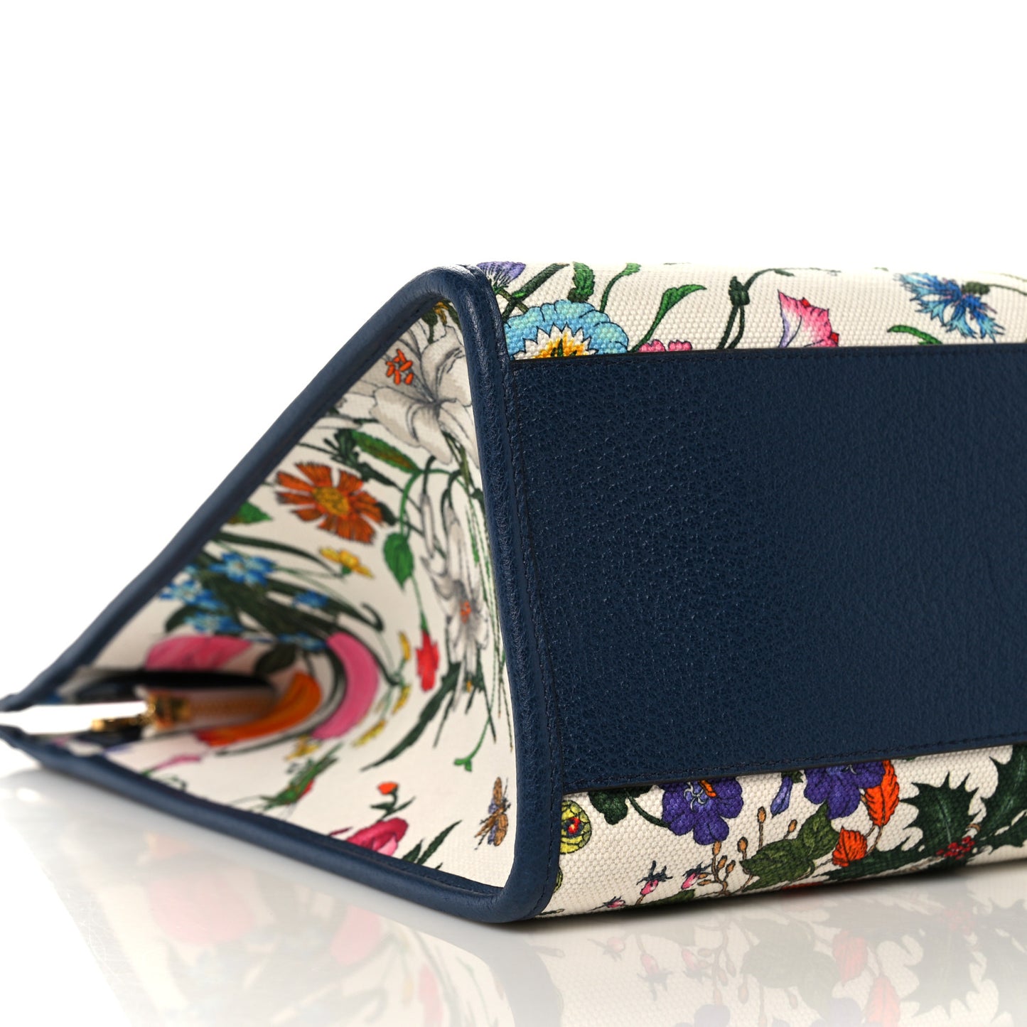 Canvas Large Flora Tote Navy Multicolor