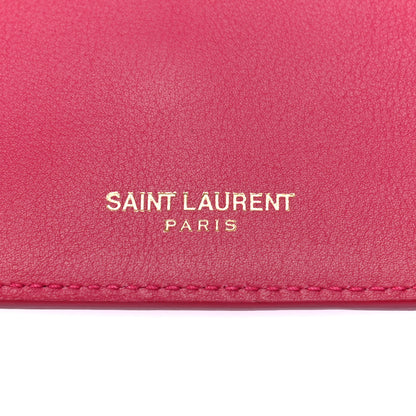 Saint Laurent Calfskin Y Line ChYc Compact Wallet Fuchsia 5 of 6