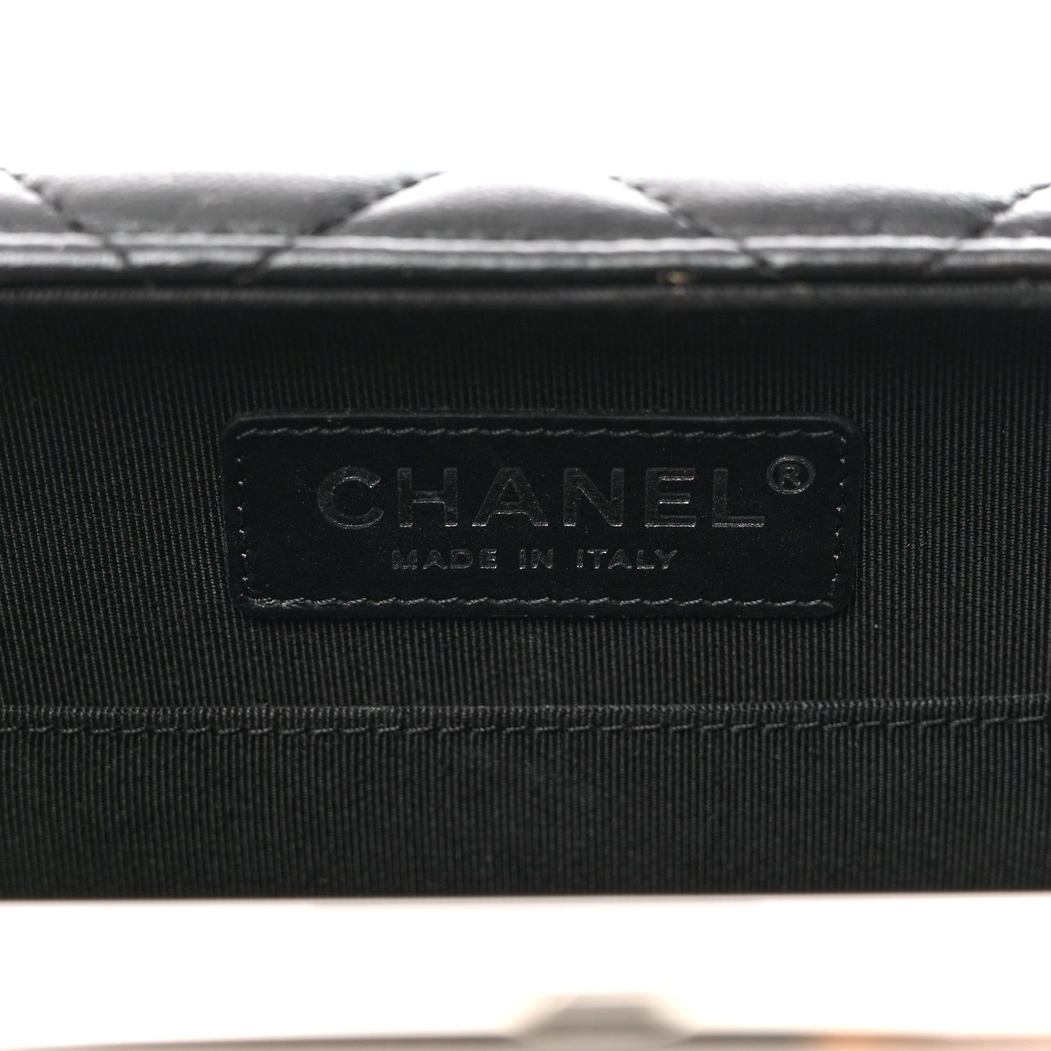Chanel Quilted Lambskin Metal Bar Clutch Bag Black 6 of 11