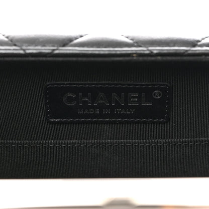 Chanel Quilted Lambskin Metal Bar Clutch Bag Black 6 of 11