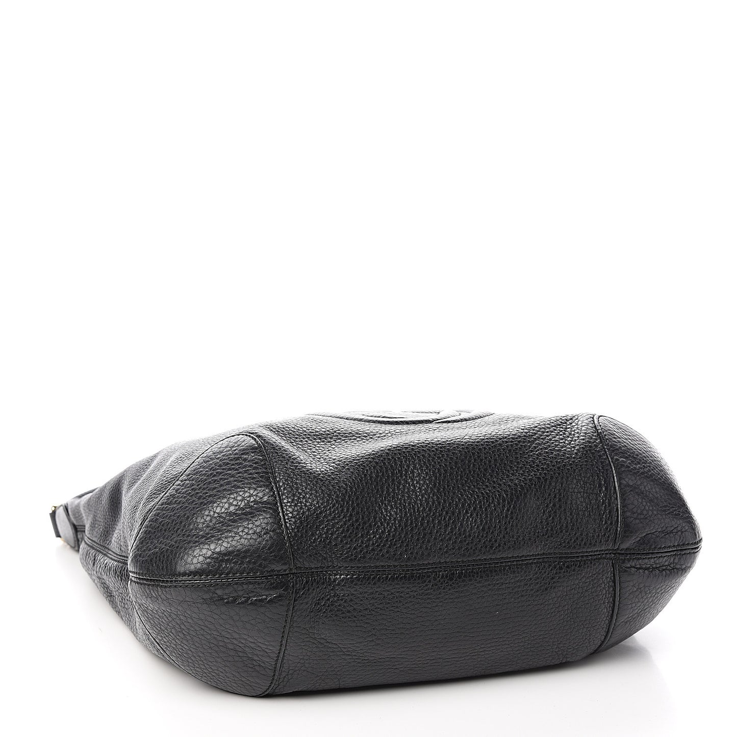 Pebbled Calfskin Medium Soho Chain Hobo Black