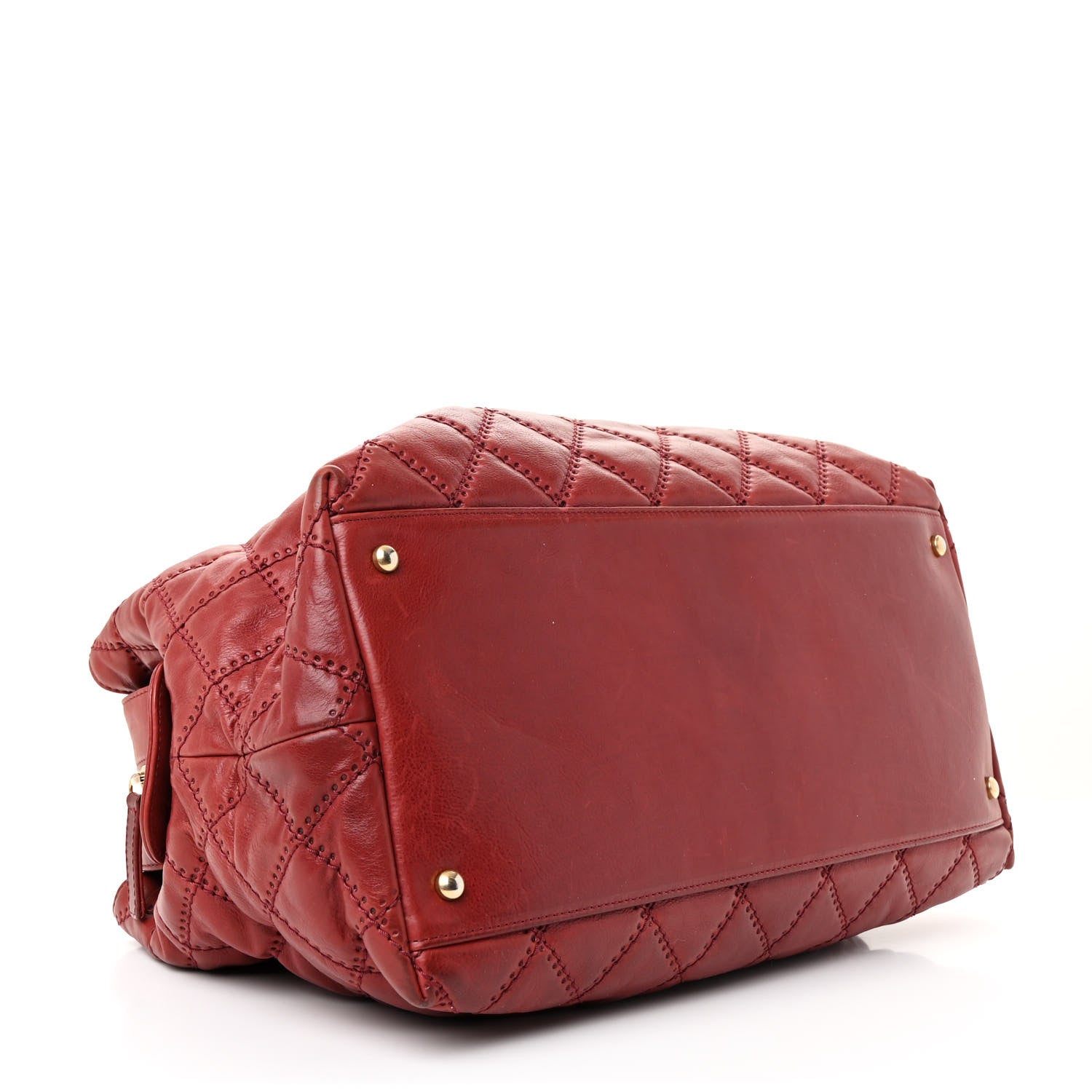 Chanel Calfskin Quilted Medium Retro Chain Tote Red 4 of 12